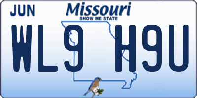 MO license plate WL9H9U