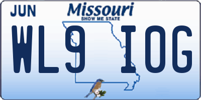 MO license plate WL9I0G