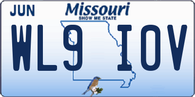 MO license plate WL9I0V