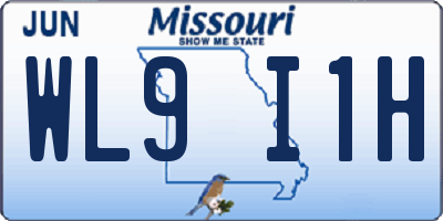 MO license plate WL9I1H