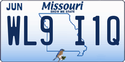 MO license plate WL9I1Q