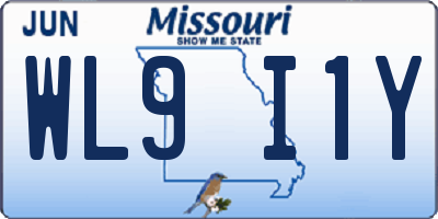 MO license plate WL9I1Y