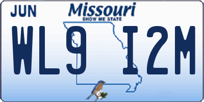 MO license plate WL9I2M