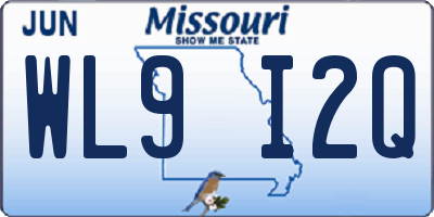 MO license plate WL9I2Q