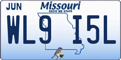 MO license plate WL9I5L