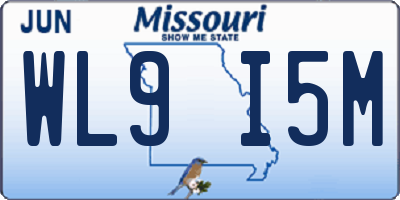 MO license plate WL9I5M