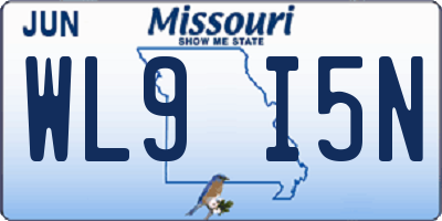 MO license plate WL9I5N