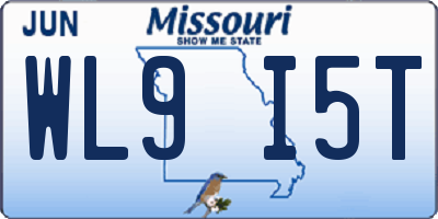 MO license plate WL9I5T