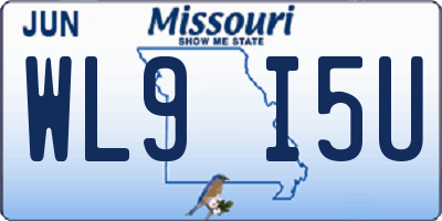 MO license plate WL9I5U