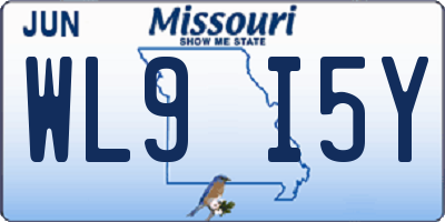 MO license plate WL9I5Y