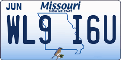 MO license plate WL9I6U