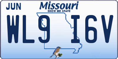 MO license plate WL9I6V
