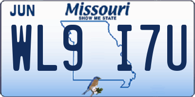MO license plate WL9I7U