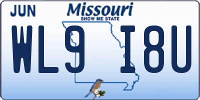 MO license plate WL9I8U
