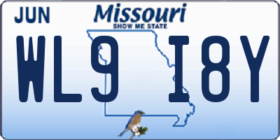 MO license plate WL9I8Y