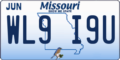 MO license plate WL9I9U
