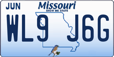 MO license plate WL9J6G