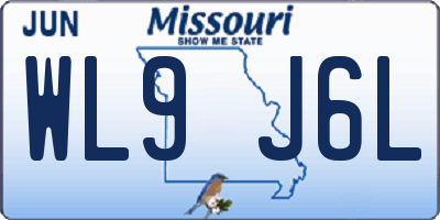 MO license plate WL9J6L