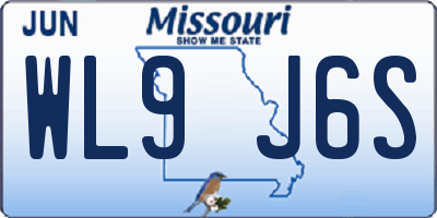 MO license plate WL9J6S