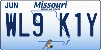 MO license plate WL9K1Y