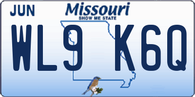 MO license plate WL9K6Q