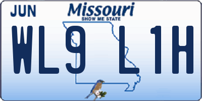 MO license plate WL9L1H