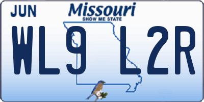 MO license plate WL9L2R