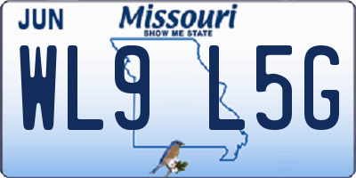 MO license plate WL9L5G