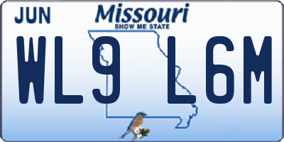 MO license plate WL9L6M