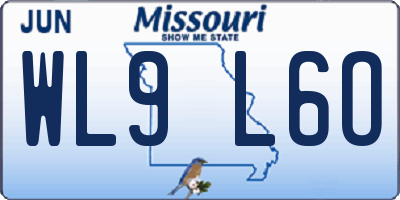 MO license plate WL9L6O