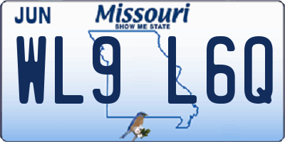 MO license plate WL9L6Q