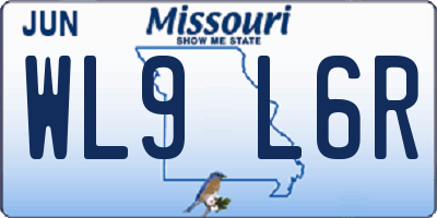 MO license plate WL9L6R