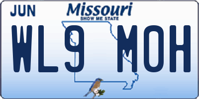 MO license plate WL9M0H