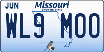MO license plate WL9M0O