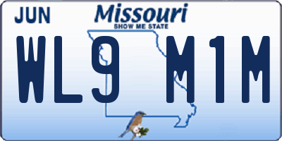 MO license plate WL9M1M