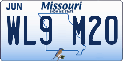 MO license plate WL9M2O