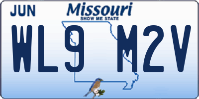 MO license plate WL9M2V