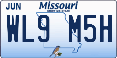 MO license plate WL9M5H