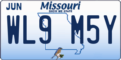 MO license plate WL9M5Y