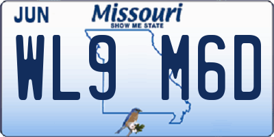 MO license plate WL9M6D