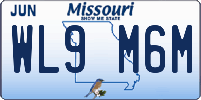 MO license plate WL9M6M