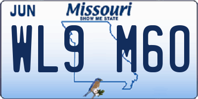 MO license plate WL9M6O