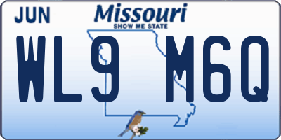 MO license plate WL9M6Q