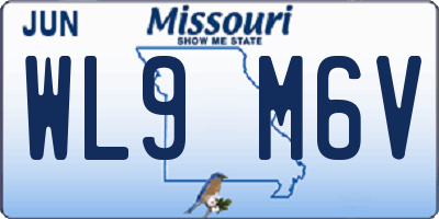 MO license plate WL9M6V