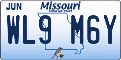 MO license plate WL9M6Y