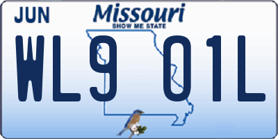 MO license plate WL9O1L