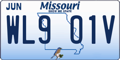 MO license plate WL9O1V