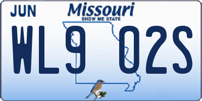 MO license plate WL9O2S