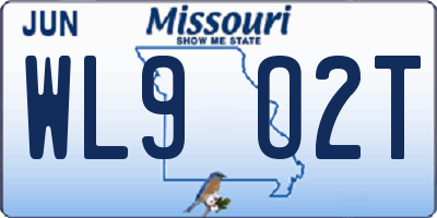 MO license plate WL9O2T