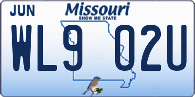 MO license plate WL9O2U